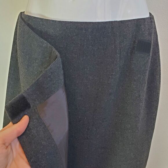 Vintage 90s Preview Collection Gray Wrap Mini Skirt - Picture 7 of 8